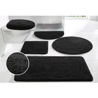 OTTO home Badematte Merida, Badvorleger, Badezimmer Teppich, Höhe 32 mm, rutschhemmend beschichtet, schnell trocknend, strapazierfähig, fußbodenheizungsgeeignet, Kunstfaser, rechteckig, Badteppich, Uni Farben, rechteckig, rund & als 2-tlg. Set erhält