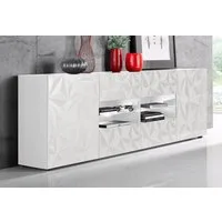 Home affaire Sideboard Prisma Breite 241, Kommode 2 Türen, 4 Schubkästen, Anrichte, Front mit elegantem Siebdruck, grifflos, viel Stauraum