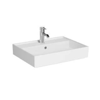VitrA ArchiPlan Waschtisch 60 x 46 cm rechteckig wandgebunden mit Hahnloch,7414B403-0001 7414B403-0001