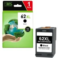 Greensky Für HP 62 62XL OfficeJet 200 250 Mobile 5740 5742 5744 8040 8045 5745 Tintenpatrone (2 Patronen = 1x Schwarz / 1x Farbe, 50-tlg)