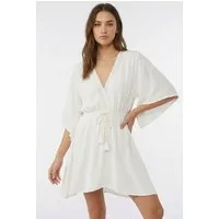 O'Neill Strandkleid ESSENTIALS TOKEENA COVER UP mit Kordelzug mit Quasten, aus Viskose, lockerer Schnitt