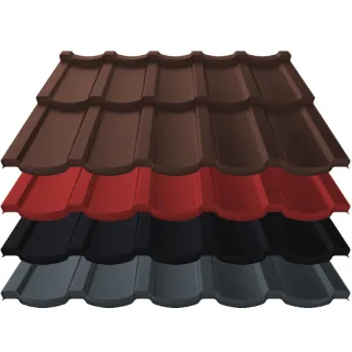 Pfannenmodul Talia | 0,60 mm | Aluminium | Modullänge 350 mm | 25 µm Stucco