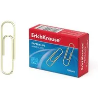Erich Krause Büroklammer, Büroklammern 28mm Metall kratzfrei & extra stark 100 Stk. messing Gold