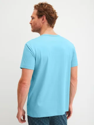 CALIDA - MEN T-shirt retro blue - Gr. - L