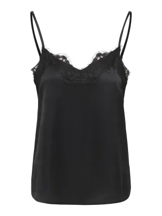 JDY - JDYELLY LACE SINGLET WVN EXP Black - Gr. - S