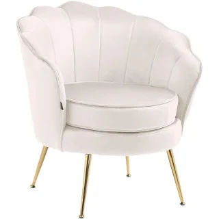 CLP Armlehnenstuhl, Creme, Metall, 74x76x60 cm, Esszimmer, Stühle, Esszimmerstühle, Armlehnenstühle