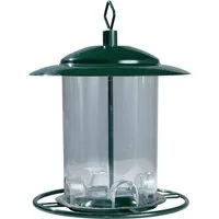 Windhager Vogelhaus Compact, Vogelfuttersilo aus Metall und Kunststoff, Futterstation inkl. Aufhängung, Füllvolumen 1 Liter