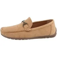 Coolwalk Herren Mokassin mit modischer Schnalle für Freizeit Slipper (86018909) Flach Slipper in Camel