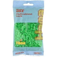 Hama Bügelperlen Hama Bügelperlen – Neon-Grün, Midi 5 mm (1000 Stk)