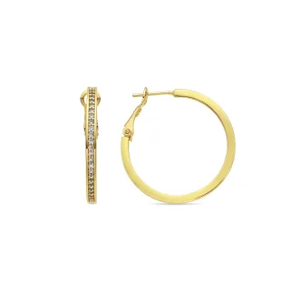 Luxenter-Ohrringe mit 18k Gold-Finish Brillant Zirkonia - Budix