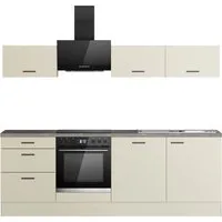 KOCHSTATION Küchenzeile KS-Sion Breite 240 cm, schnelle Montage OPTIsnap, wahlw. m.HANSEATIC-E-Geräten u.Stand Alone