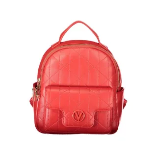 Mario Valentino Rosso Polyurethan Damen Rucksack mit Außentaschen