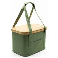 BigDean Picknickkorb 2-in-1 mit herausnehmbarer Kühltasche und Bambusdeckel (Set, 1 St., Picknickkorb), Faltbar, Vielseitig, Abwaschbar