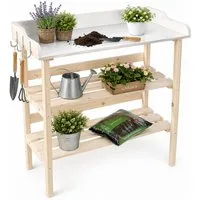Mucola Pflanztisch Pflanztisch Gartentisch Gärtnertisch Gartenarbeitstisch Beistelltisch (Stück, 1-St., Gärtnertisch), Holzstärke: 25 mm, 15 mm und 11 mm