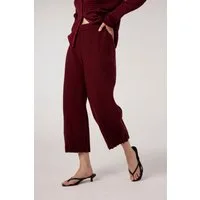 Himalaya Clothing Stoffhose Walkhose aus Merinowolle mit Komfortbund - bordeaux / M