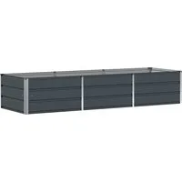 vidaXL Blumentopf Pflanzkübel Anthrazit 240 x 80 x 45 cm Stahl (1 St)