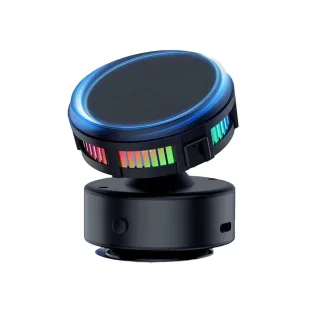 Wireless Charger Vacuum Magnetic, Active Cooling 15W Car Mount Charger with RGB Light Phone Holder Compatible with Magsa
