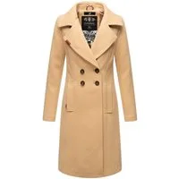Navahoo Wintermantel Wooly edler Damen Trenchcoat in Wollmantel-Optik