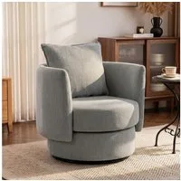 HOMCOM Sessel Loungesessel Relaxsessel mit Kissen (Set, 1-St., 1), 360° Drehung, Doppel-Federung, atmungsaktiv