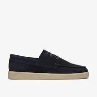 Clarks Clarks - Lockford Boat Navy Suede - Blau Schnürschuh