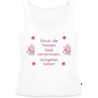 Spreadshirt T-Shirt Hoch Die Tassen Geld Verprassen TV Meme Premium Tank Top Damen (1-tlg)