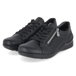 Rieker Halbschuhe - Gr. 39 - Schwarz - Kunstleder