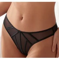 LASCANA String aus fancy Mesh mit flexiblen Stäbchen in Satin-Optik