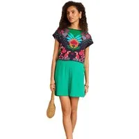 Love & Roses T-Shirt Love & Roses Rundhals-T-Shirt, Kurzgröße (1-tlg)