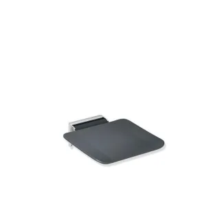 Hewi System 900 Klappsitz 900.51.2004092 Sitzfläche anthrazit, Wandkonsole Edelstahl verchromt