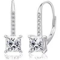 ROUGEMONT Paar Creolen Stilvolle Moissanit damen Creolen 925 Sterling Silber 1,2ct 2,0ct, Echtschmuck mit Echtheitszertifikat