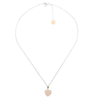 Orphelia Damen-Kette aus 925er Sterlingsilber mit Anhänger, Silber/Rosé, ZK-7195
