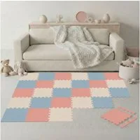 LittleTom Puzzlematte für Kinder - 27 Teile Spielmatte 30x30 cm - TÜV Geprüfte Krabbelmatte, (27-tlg), Spielunterlage für Drinnen und Draußen - Kinderzimmer Puzzleteppich