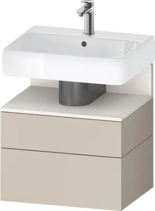 Duravit Qatego Waschtischunterbau wandhängend Taupe Supermatt 590x470x590 mm - QA4393084830010 QA4393084830010