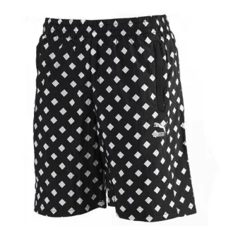Puma Alife -Bogen über alle Diamantdruckmenschen Elastic Shorts Black 568203 01 DD69