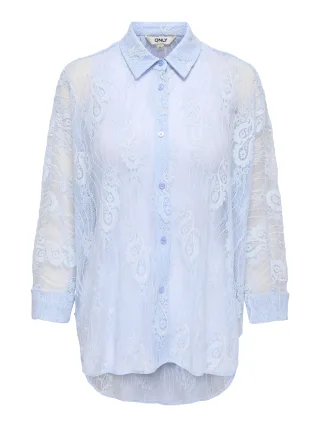 ONLY - ONLNEWLINA GRACE SHAINE SHIRT WVN Halogen Blue - Gr. - S