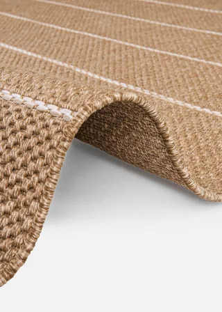 bonprix In- und Outdoorteppich mit Streifen, beige, Gr.160x230 cm, Ein eleganter Blickfang für jeden Wohnraum