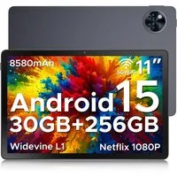 DOOGEE U11Pro Android 15/16 tablet 11 Zoll, 30GB RAM (6+24GBerweitert), 90Hz Tablet (11", 256 GB, Android 15, WIFI, 256 GB, 8580mAh, WIFI, 13MP+5MP, 5G WiFi/Widevine L1/ GPS/Face ID/OTG)