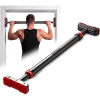 DH FitLife Klimmzugstange Türrahmen ohne Schrauben (Pull up bar Doorway zum Eindrehen, 1-tlg., Türreck für Krafttraining, Reckstange für Tür 72-92cm), Mit Wasserwaage