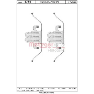 Metzger Bremsbelag-Zubeh?rsatz vorne BMW 1er 3er 5er X1 Z4 Mini Mini