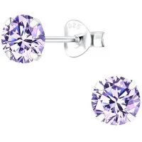 ALEXANDER YORK Paar Ohrstecker ROUND ZIRKONIA 6 mm lavendel (Ohrstecker)