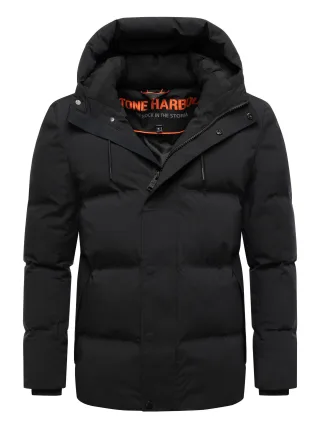 Stone Harbour Herren Winterjacke Taviaan mit Fleecekapuze & winddichtem Design