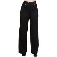 Banned Schlaghose Retro Stay Awhile Schwarz Vintage Trousers 40er Jahre Stil