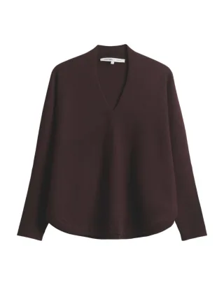 someday - Pullover mit V-Ausschnitt - Taliana lila/rot - Gr. - M