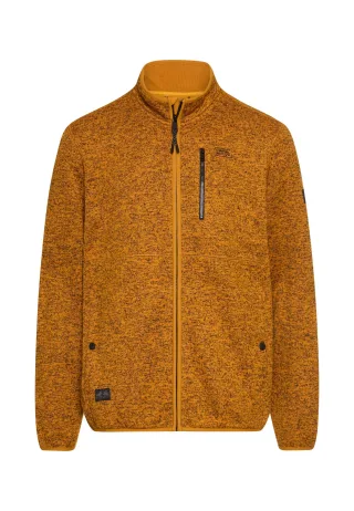 camel active - Strickjacke mit Stehkragen burned yellow - Gr. - XL