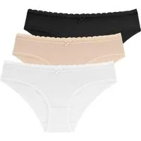 Dorina Slip Naomi (3er Pack) mit zarter Spitze verziert