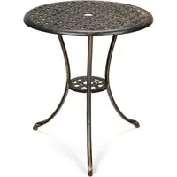 GarveeMore Gartentisch Balkontisch Bistrotisch Outdoor Aluminium 60x60x66cm