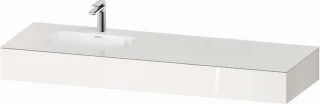 Duravit Qatego Einbauwaschtisch mit Konsole Weiß Hochglanz 1600x550x170 mm - QA4693022220000 QA4693022220000