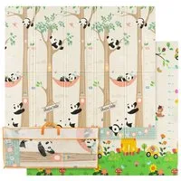 COSTWAY Spielmatte Krabbelmatte (1-St), doppelseitig, 5cm Dicke, tragbar, 200x180cm
