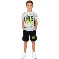 Fashion Boy T-Shirt & Bermudas T-Shirt + Shorts Sommerset 2er Set Bermuda Sweatshorts Sommer js153e (Set, T-Shirt+Shorts)