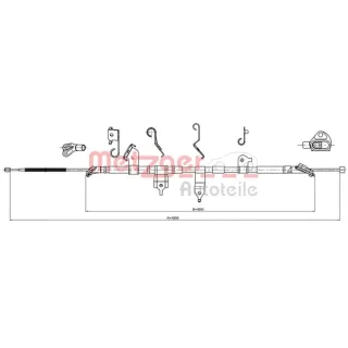 Metzger Handbremsseil hinten links Toyota Rav 4 3 17.1569